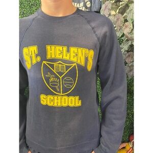 vtg 90s St. HELENS SCHOOL CREST Crewneck M sport vintage high school sweatshirt